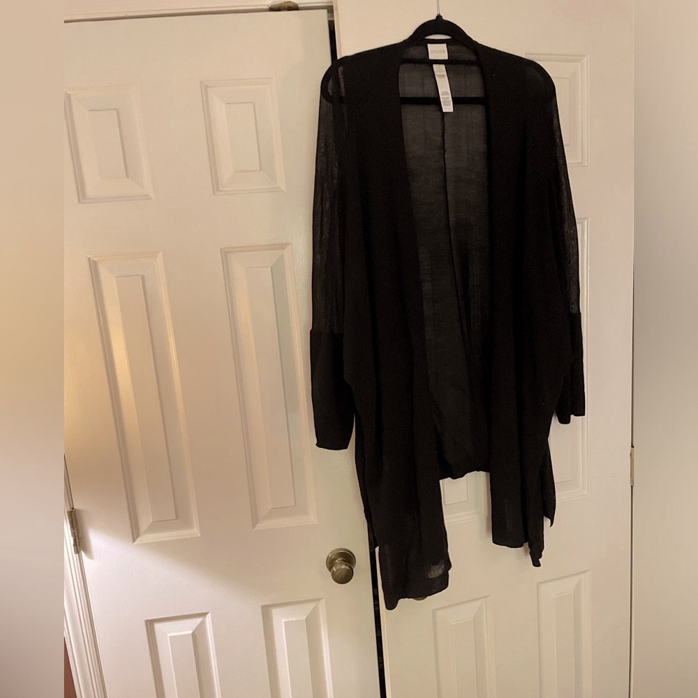 Chico’s Black Lightweight Sweater/Jacket